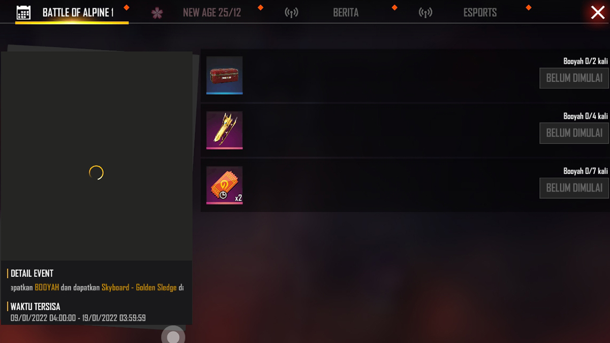 Skyboard Golden Sledge FF