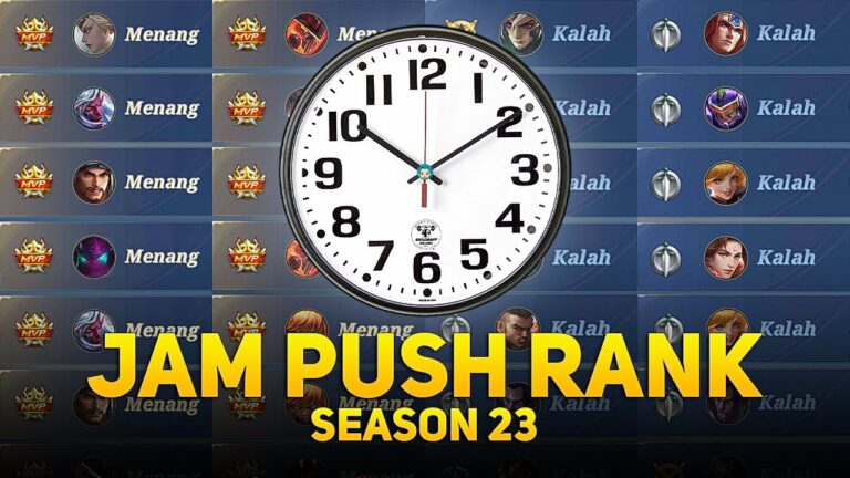 Jam Push Rank Terbaik di Season 23 Berdasarkan Tier, Wajib Coba!