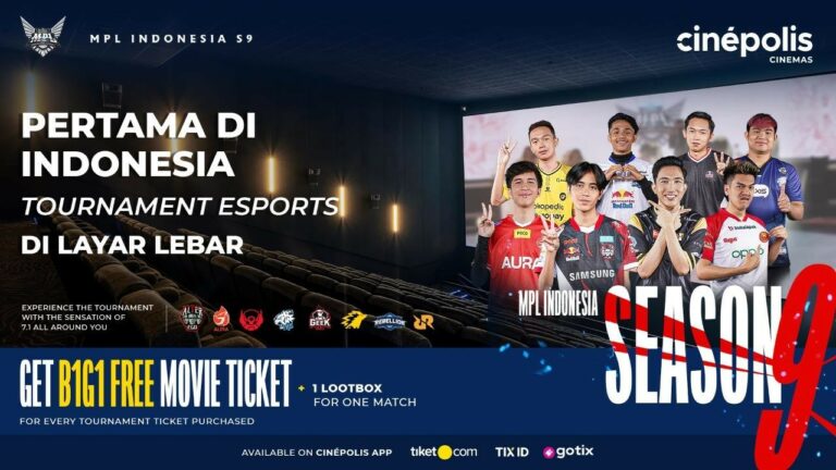 Gandeng Cinepolis, MPL ID Jadi Turnamen Esports Pertama di Bioskop!