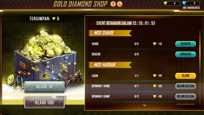 Diskon Gold Diamond Shop FF