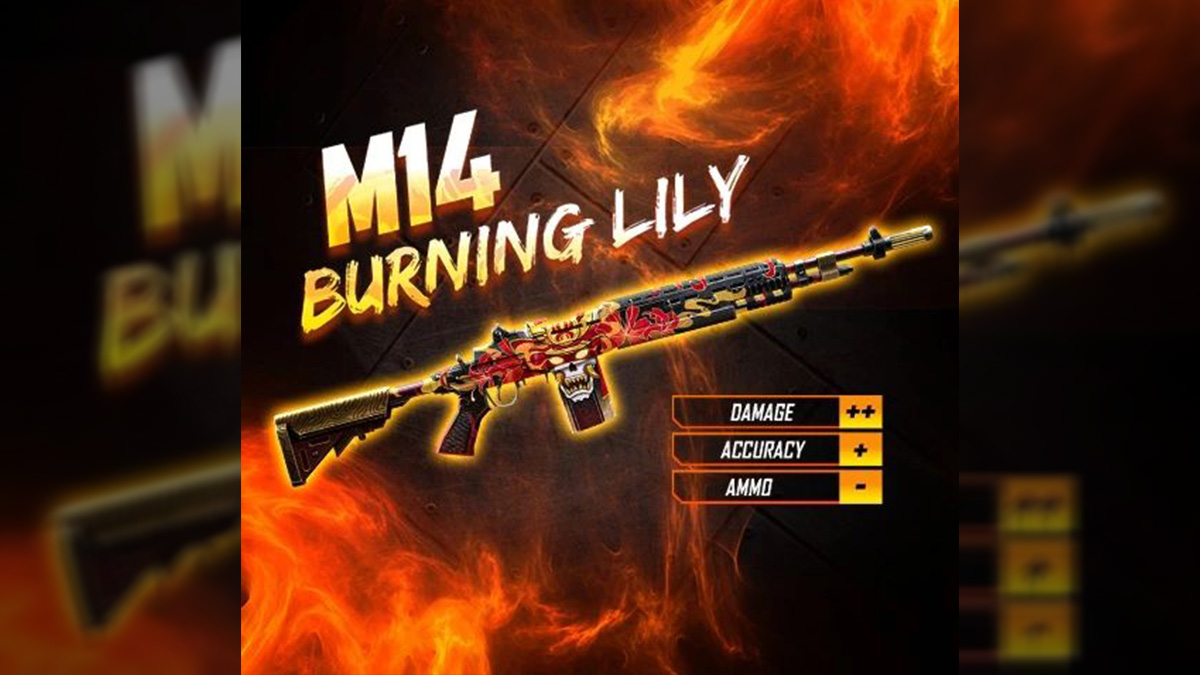 Gun Skin Burning Lily FF