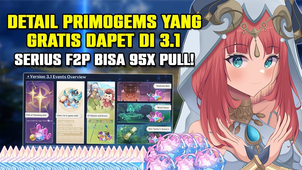 Genshin Impact 3.1: Todas as primogems gratuitas da atualização