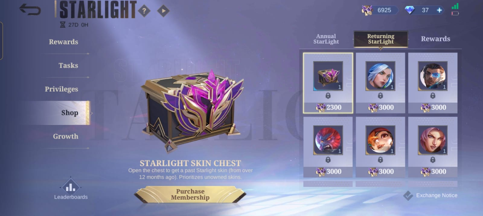 Bisa Tukar Skin Starlight Lama yang Terlewat 