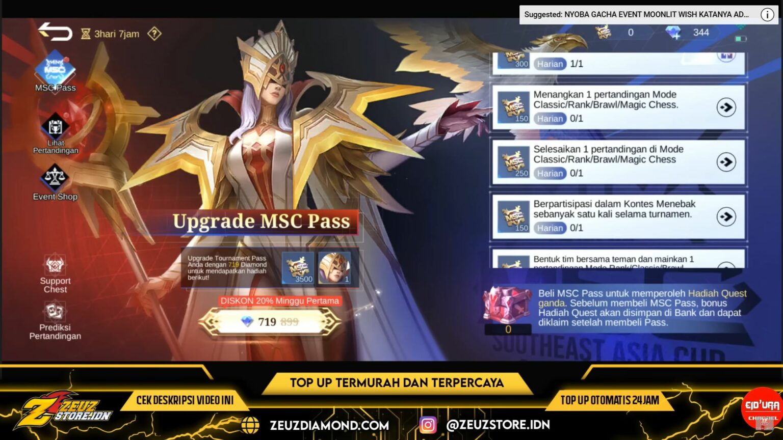 Bocoran Event MSC Mobile Legends, Bisa Dapat Skin Gratis?