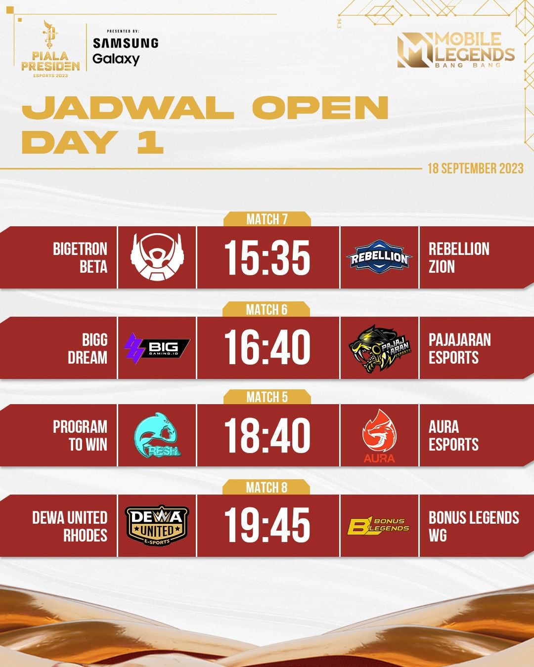 Jadwal Piala Presiden Esports MLBB Open Qualifier, Mulai Hari Ini!