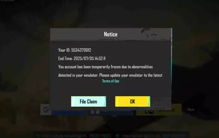 ban akun pubg mobile