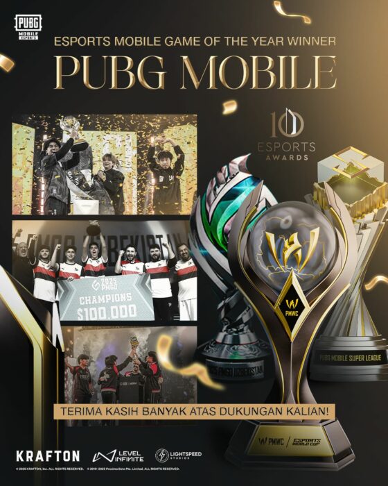 PUBG Mobile Esports Mobile Game of The Year 2025