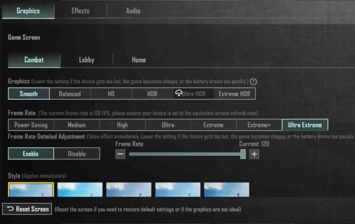 FPS PUBG Mobile stabil