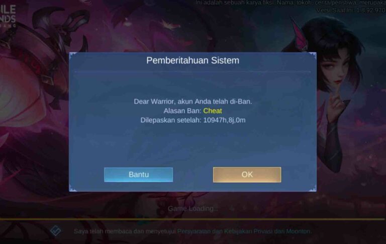 Akun Mobile Legends Banned