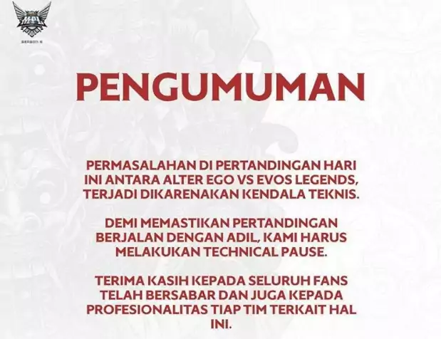 Masalah Jaringan Alter Ego Vs EVOS di MPL ID Season 6