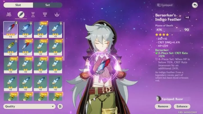 Feather 4 Bintang Artifact terbaik untuk meningkatkan attack damage