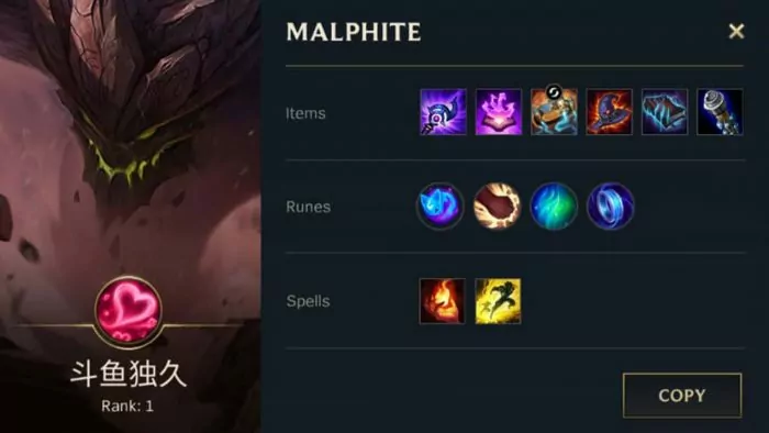 Build Terbaik Malphite Wild Rift