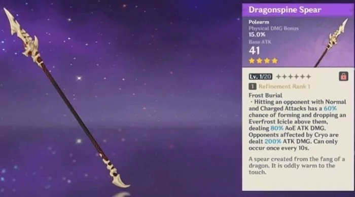 Dragonspine Spear's New Weapon