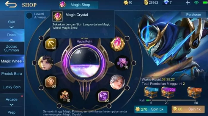 magic point skin mobile legends