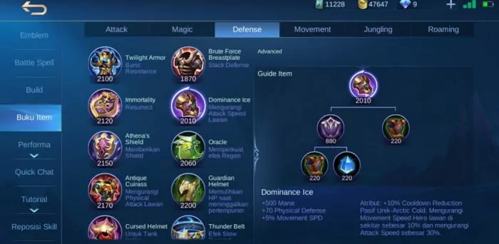 Dominance Ice mobile legends