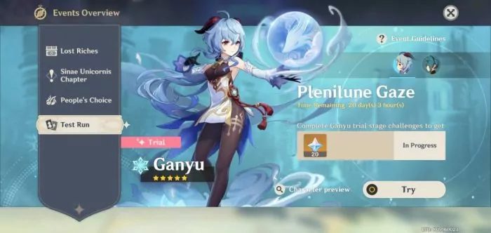 Event Ganyu Genshin Impact