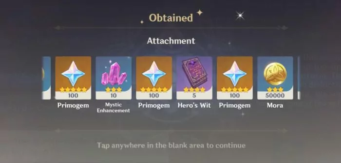 Hadiah Redeem Code Genshin Impact 24 Januari 2021