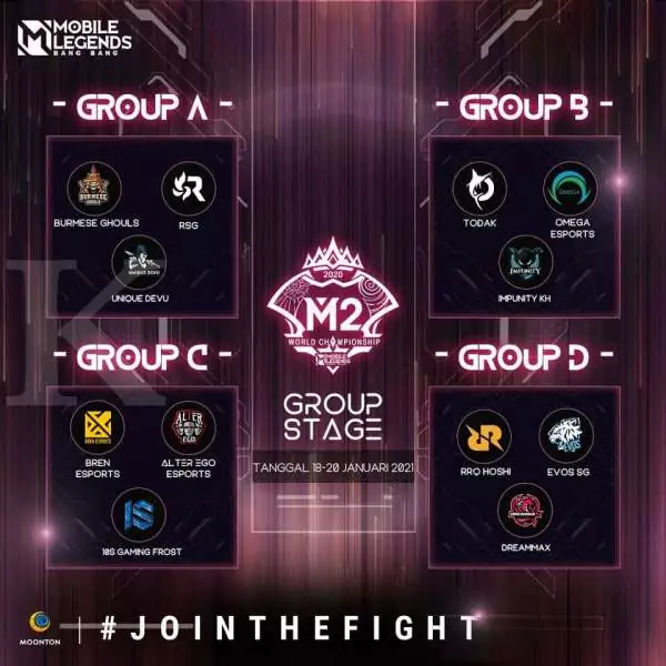 Pembagian grup M2 Mobile Legends