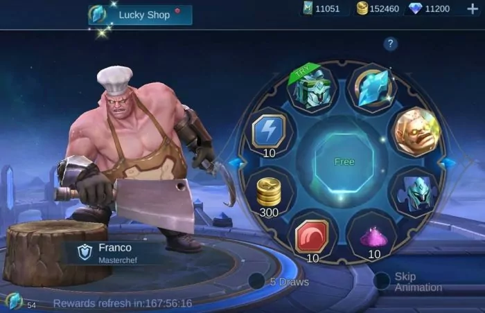 lucky spin franco spesial