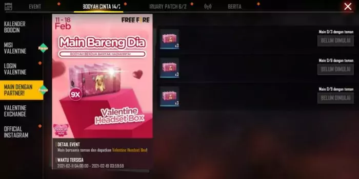 Event Boocin Free Fire FF