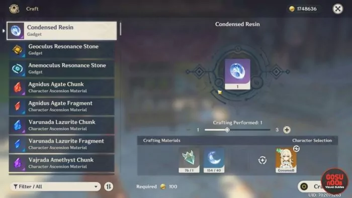 Condensed Resin Genshin Impact