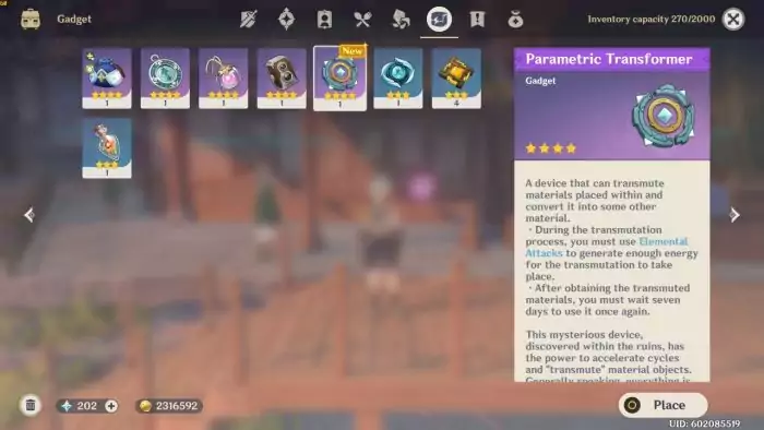 Parametric Transformer Genshin Impact