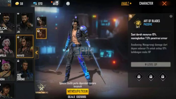 Kelly Hayato Awakening Nerf Advance Server FF