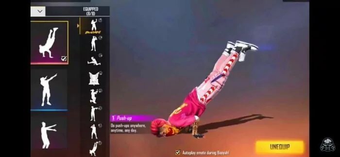 Emote paling langka free fire ff