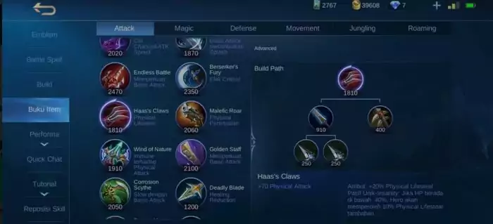 item mobile legends