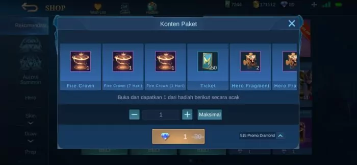 Recall epic mobile legends