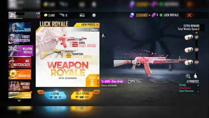 Luck Royale FF Juni 2021 Diskon
