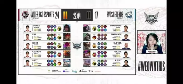 Hasil mpl season 8 week 6