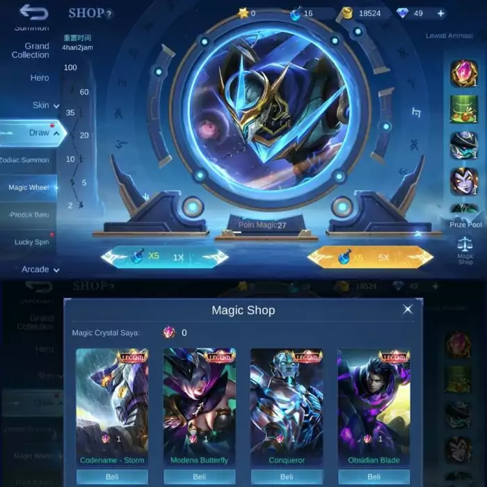 Tampilan Magic Wheel baru
