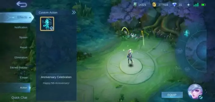 Emote Miya MLBB