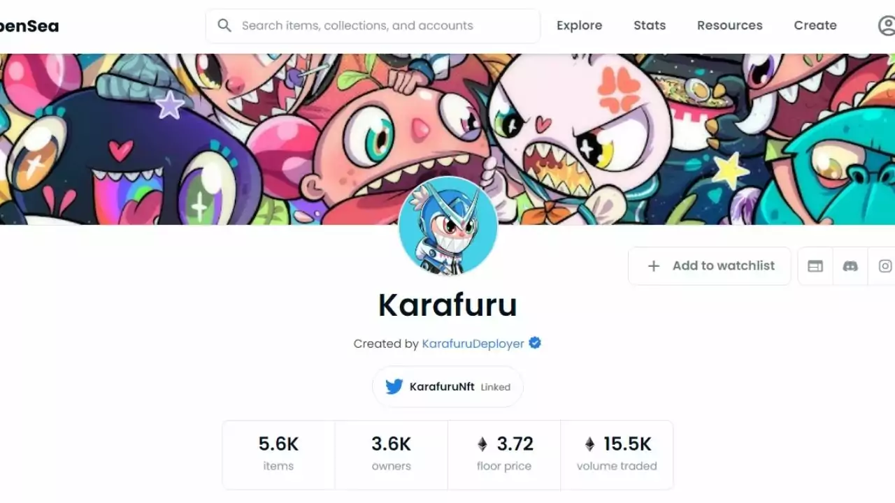 Karafuru Ranking OpenSea