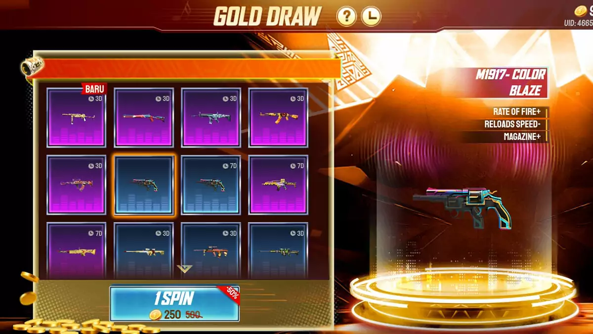 event gold draw ff