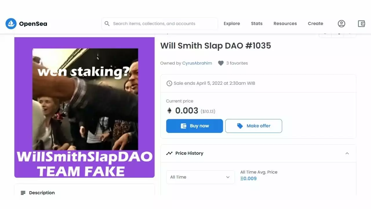Tamparan Will Smith NFT