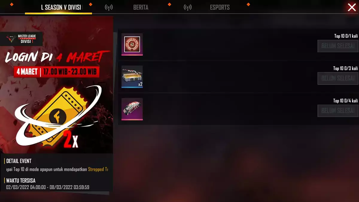 Skin Parachute FF Gratis