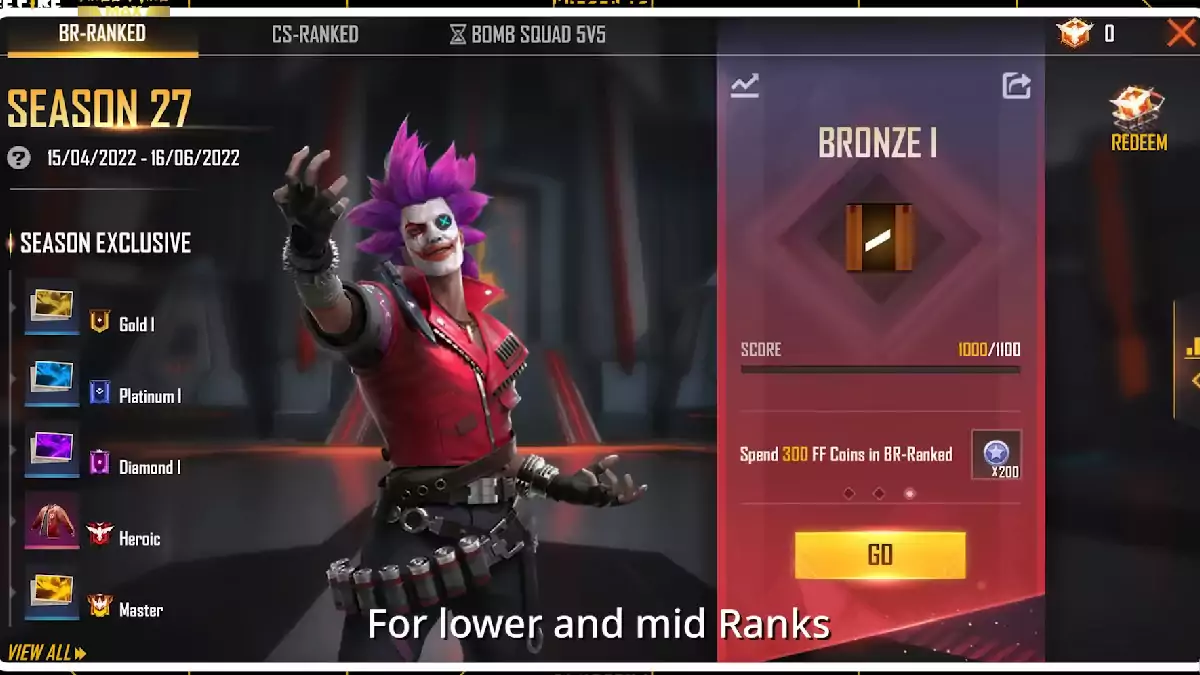 Kapan Reset Rank Season 27 FF Juni