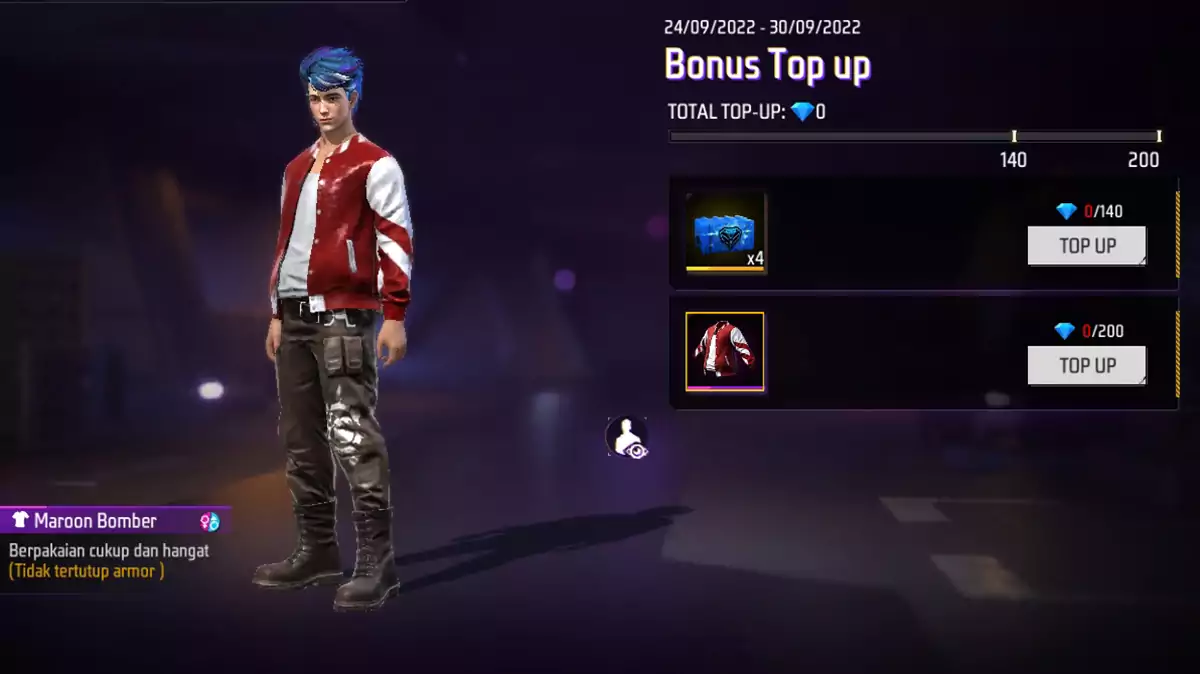 Jaket Maroon Bomber FF