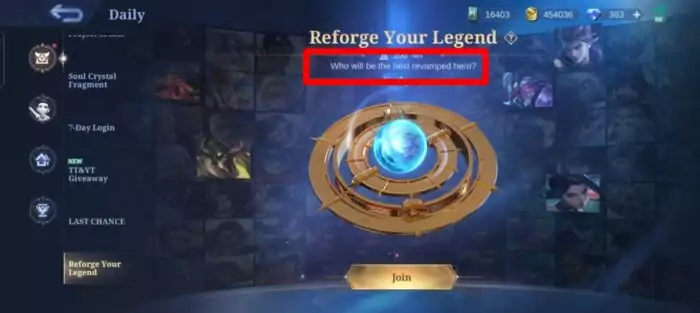 Reforge Your Legend