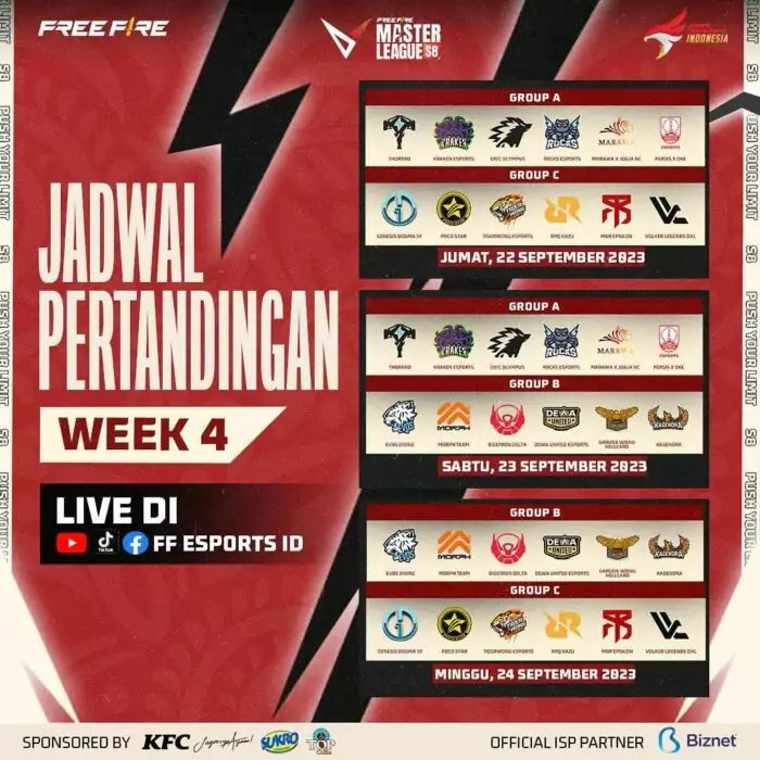 Jadwal FFML Season 8