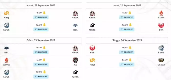 Jadwal MPL week 8