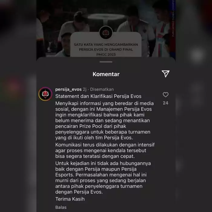 Gaji Persija EVOS