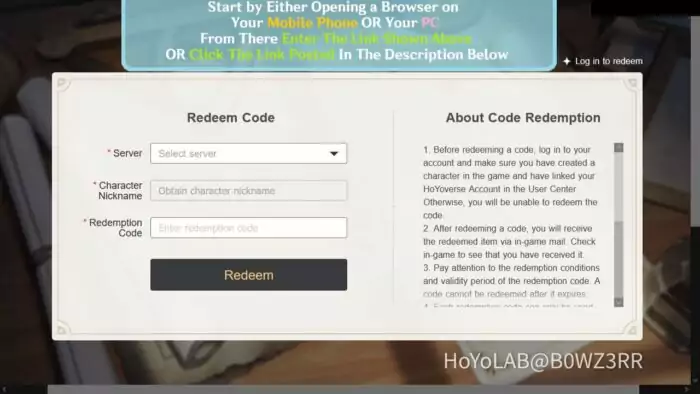 Honkai Star Rail Redeem Browser