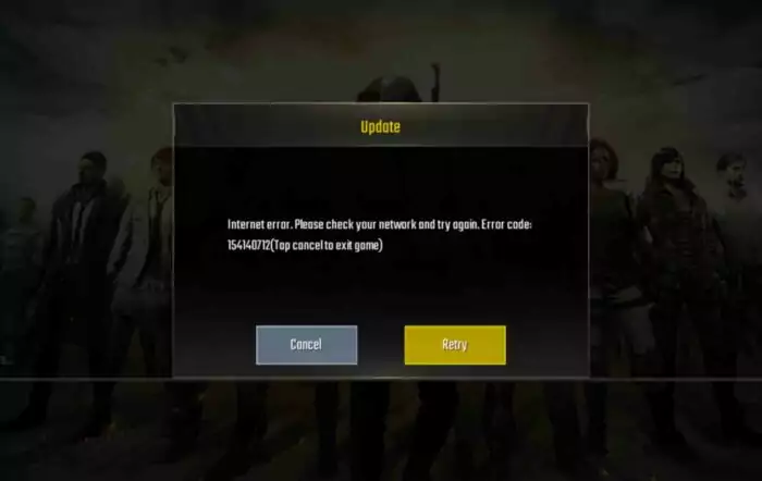 gagal login pubg mobile